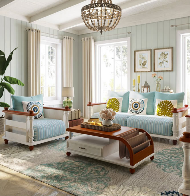 林氏木业地中海风格家具 打造清新自然的家居生活